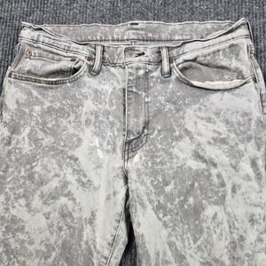 Levi's 541 Jeans Mens 34x32 Gray Athletic Fit Acid Wash Denim Marbled